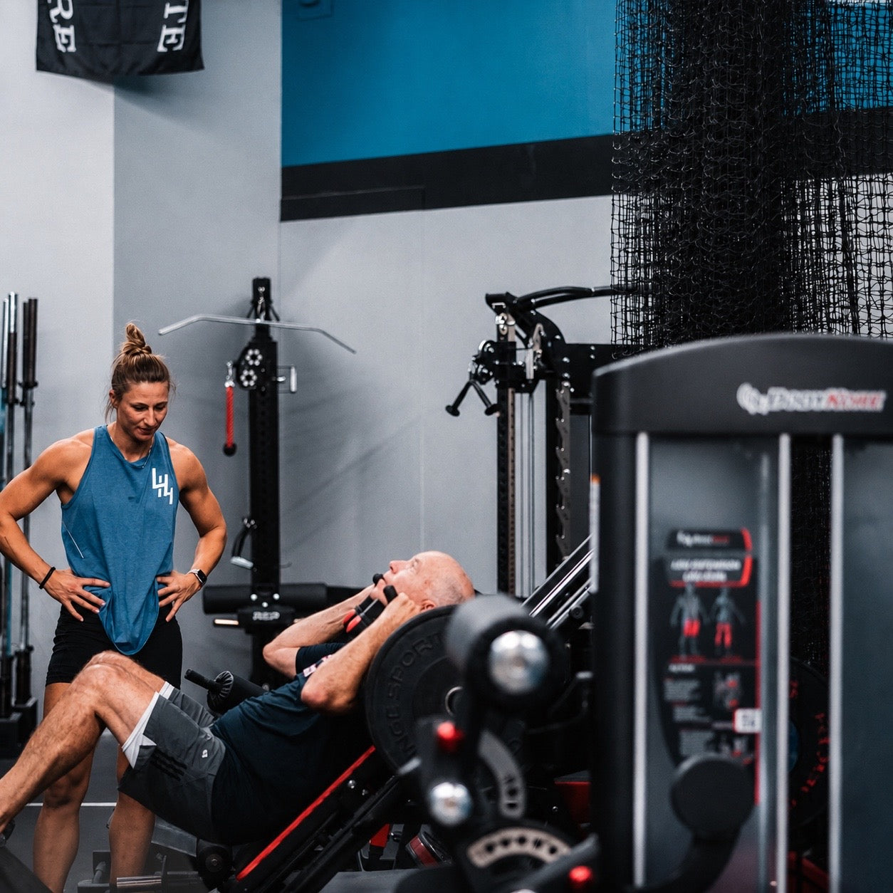 Coach-led athlete training gym hero image